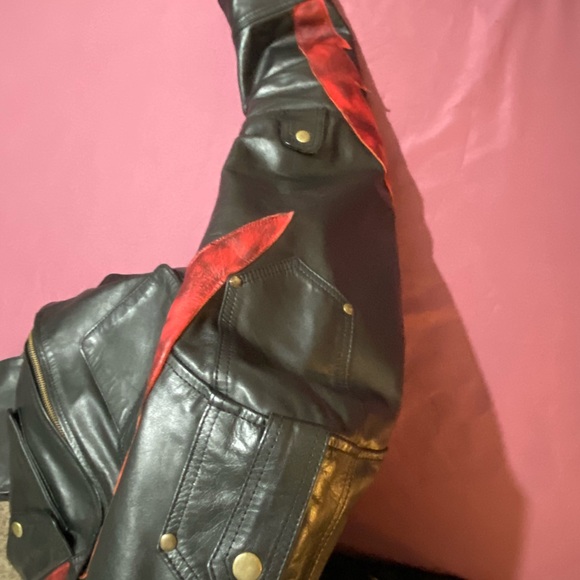 Leather biker jacket - Picture 3 of 6
